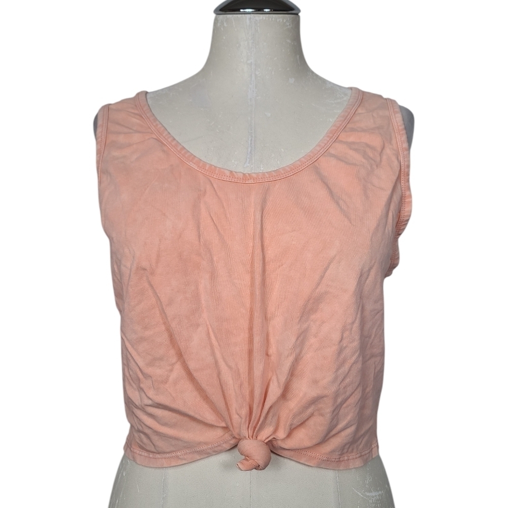 Wild Fable Peach Front Knot Scoop Sleeveless Crop Top XL